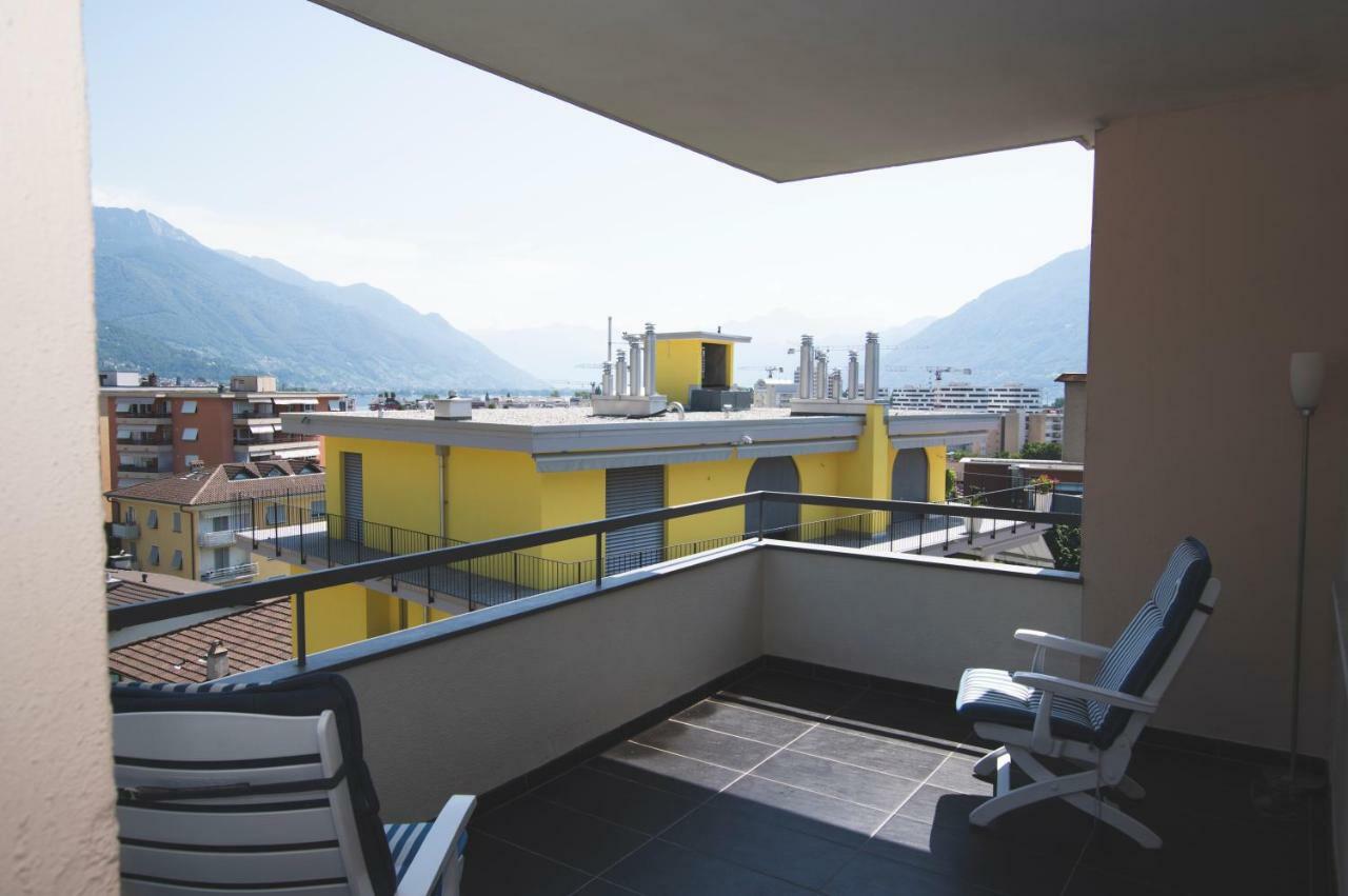 Schoene Ferienwohnung Mit Panoramablick Locarno Exterior foto