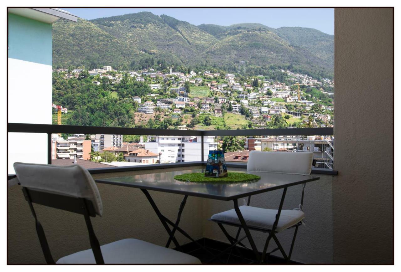 Schoene Ferienwohnung Mit Panoramablick Locarno Exterior foto